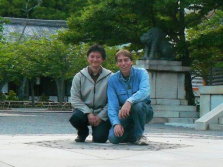With friend and client Takashi on Mt. Kurama/Kyoto
京都鞍馬山で、友人・クライアントの貴さんと